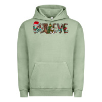 Pigment Oil Green Believe Christmas Urban Hoodie - CowhideDigitalArt