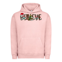 Pigment Salmon Believe Christmas Urban Hoodie - CowhideDigitalArt