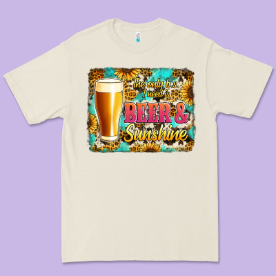 Beer And Sunshine Premium Tee Designed By Jasminsmagicworld