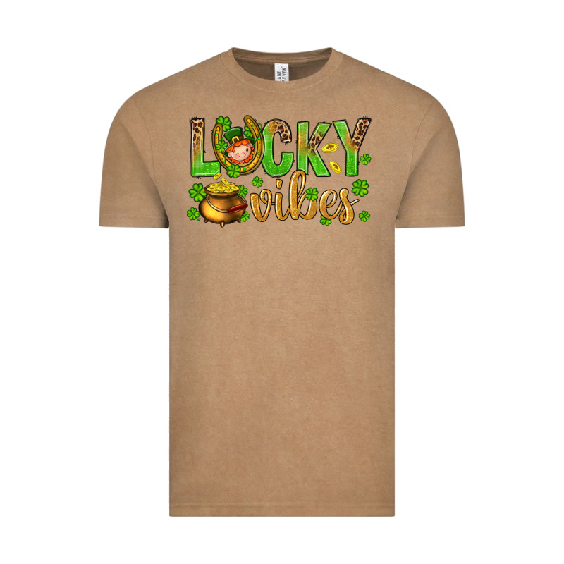 St. Patricks Day Lucky Vibes Vintage Tee by BundleAndBundleShop | Teevron