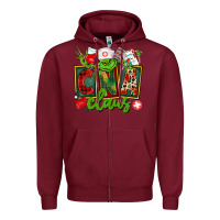 Burgundy cna  certified nursing assistant claus Zipper Hoodie - CowGirlArtShop