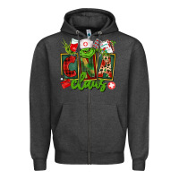Charcoal Heather cna  certified nursing assistant claus Zipper Hoodie - CowGirlArtShop