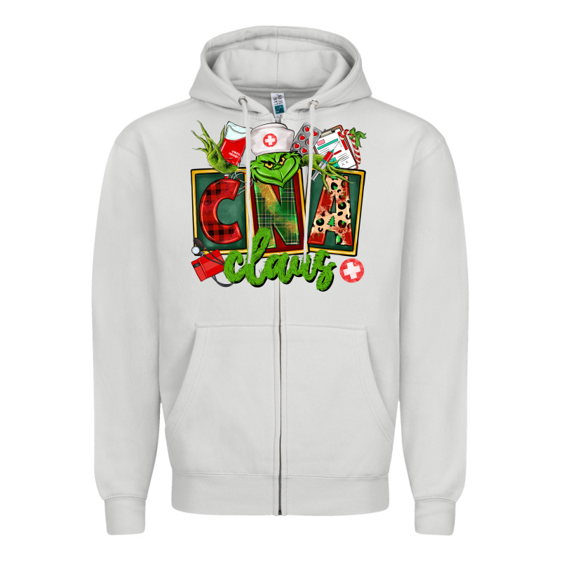 Cna  Certified Nursing Assistant Claus Zipper Hoodie by CowGirlArtShop | Teevron