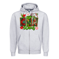 Heather Grey cna  certified nursing assistant claus Zipper Hoodie - CowGirlArtShop