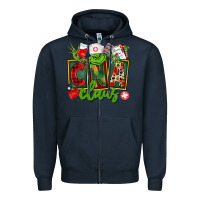 Navy cna  certified nursing assistant claus Zipper Hoodie - CowGirlArtShop