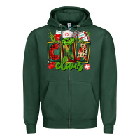Sports Green cna  certified nursing assistant claus Zipper Hoodie - CowGirlArtShop