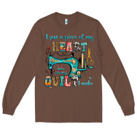 Chestnut i sew a piece of my heart into every quilt i make Long Sleeve Tee - RanaPortraitStore