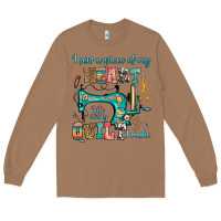 Toasted Coconut i sew a piece of my heart into every quilt i make Long Sleeve Tee - RanaPortraitStore