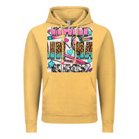 Vintage Mustard leopard and cowhide hair and curling iron with hearts and flowers seam Vintage Hoodie - BundleAndBundleShop