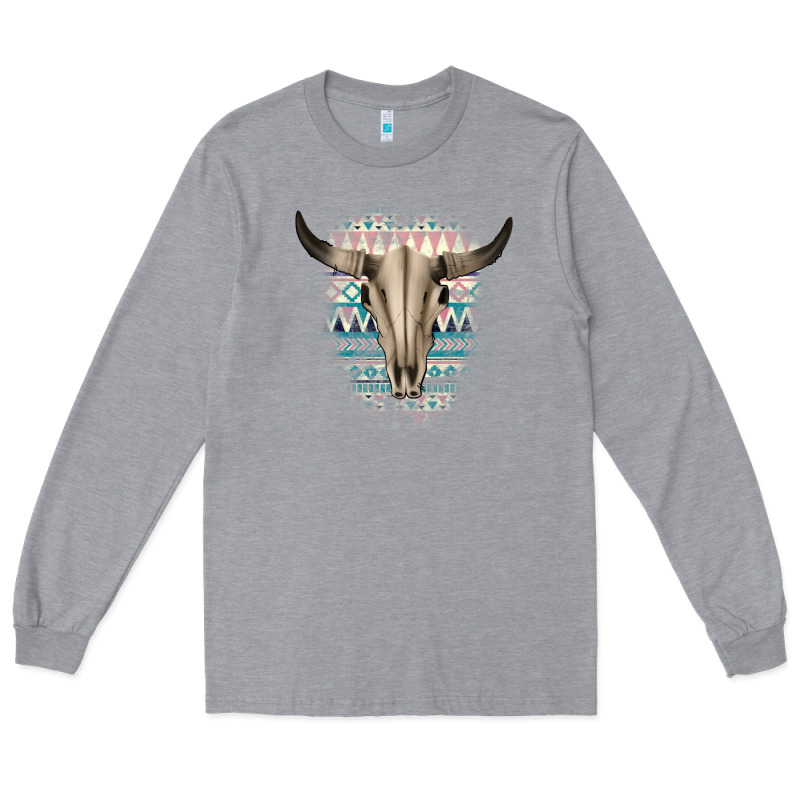 Western Aztec Bull Skull Long Sleeve Tee by Bettercallsaul | Teevron