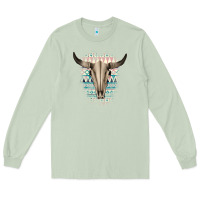 Matcha Western Aztec Bull Skull Long Sleeve Tee - Bettercallsaul