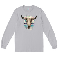 Moon Dust Western Aztec Bull Skull Long Sleeve Tee - Bettercallsaul
