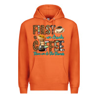 Carrot first we drink coffee then we do the things Premium Hoodie - OliviaCreatesArt