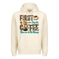 Tofu first we drink coffee then we do the things Premium Hoodie - OliviaCreatesArt
