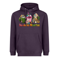 Plum Mexican Día De Los Muertos Coffee Cups Heavyweight Hoodie - FaDigitalArtStudio