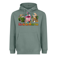 Sage Mexican Día De Los Muertos Coffee Cups Heavyweight Hoodie - FaDigitalArtStudio