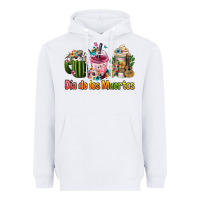 White Mexican Día De Los Muertos Coffee Cups Heavyweight Hoodie - FaDigitalArtStudio