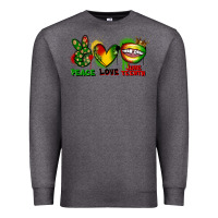 Charcoal Heather Peace love Juneteenth Premium Sweatshirt - FaDigitalArtStudio