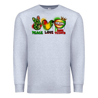 Heather Grey Peace love Juneteenth Premium Sweatshirt - FaDigitalArtStudio