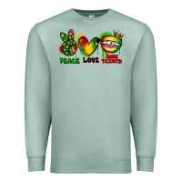 Seafoam Peace love Juneteenth Premium Sweatshirt - FaDigitalArtStudio