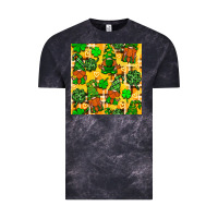 Cloud Black St. Patricks gnomies seamless pattern Vintage Tee - BundleAndBundleShop