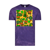 Cloud Purple St. Patricks gnomies seamless pattern Vintage Tee - BundleAndBundleShop