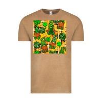 Vintage Camel St. Patricks gnomies seamless pattern Vintage Tee - BundleAndBundleShop