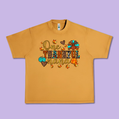 One Thankful Nana Urban Heavy Tee Designed By Jahusdesignshop