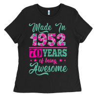 Black made in 1952, 70 years of being awesome kopya Ladies Tee - Jasminsmagicworld
