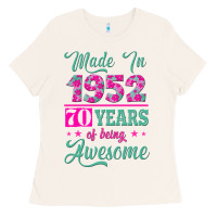 Bone made in 1952, 70 years of being awesome kopya Ladies Tee - Jasminsmagicworld