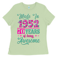 Made In 1952, 70 Years Of Being Awesome Kopya Ladies Tee | Teevron
