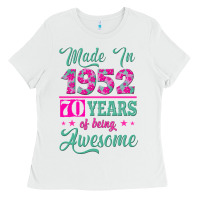 White made in 1952, 70 years of being awesome kopya Ladies Tee - Jasminsmagicworld