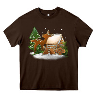 Chocolate Brown Christmas cookies Heavy Core Tee - Jasminsmagicworld