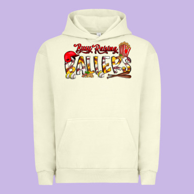 Busy Raising Ballers Urban Hoodie Designed By Cowhidedigitalart