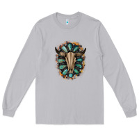 Moon Dust Western Gemstone Bull Skull Long Sleeve Tee - Bettercallsaul