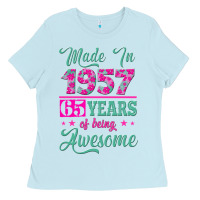 Baby Blue made in 1957, 65 years of being awesome kopya Ladies Tee - Jasminsmagicworld