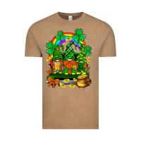 Vintage Coffee st. patricks gnomes truck with rainbow Vintage Tee - BundleAndBundleShop