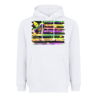 White mardi gras flag Heavyweight Hoodie - FaDigitalArtStudio