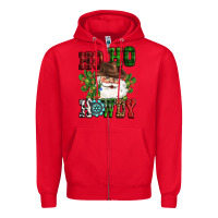 Red ho ho howdy santa Zipper Hoodie - CowGirlArtShop