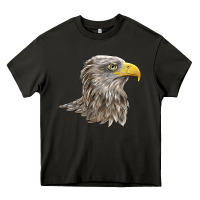 Asphalt American White Sea Eagle Head Heavy Core Tee - LillyAllenDesigns