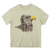 Mossy American White Sea Eagle Head Heavy Core Tee - LillyAllenDesigns