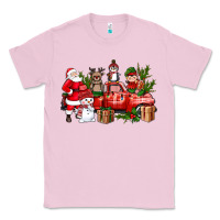 Bubblegum Pink Santa Snowman Reindeer Penguin Elf Christmas Truck Classic Tee - BundleAndBundleShop