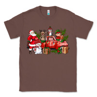 Chestnut Santa Snowman Reindeer Penguin Elf Christmas Truck Classic Tee - BundleAndBundleShop
