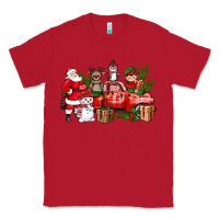 Santa Snowman Reindeer Penguin Elf Christmas Truck Classic Tee | Teevron
