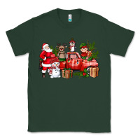 Sports Green Santa Snowman Reindeer Penguin Elf Christmas Truck Classic Tee - BundleAndBundleShop