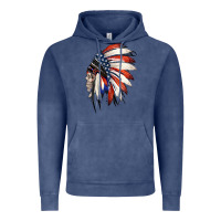 Vintage Denim 4th of July Indian Headdress Gypsy Spirit Skull Vintage Hoodie - Jasminsmagicworld