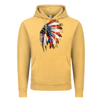 Vintage Mustard 4th of July Indian Headdress Gypsy Spirit Skull Vintage Hoodie - Jasminsmagicworld