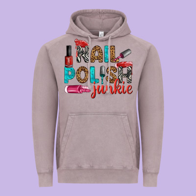 Nail Polish Junkie Bbs Vintage Hoodie Designed By Bundleandbundleshop