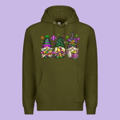 Mardi Gras Gnomes Premium Hoodie Designed By Oliviacreatesart