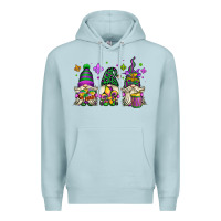 Blue Mist mardi gras gnomes Premium Hoodie - OliviaCreatesArt